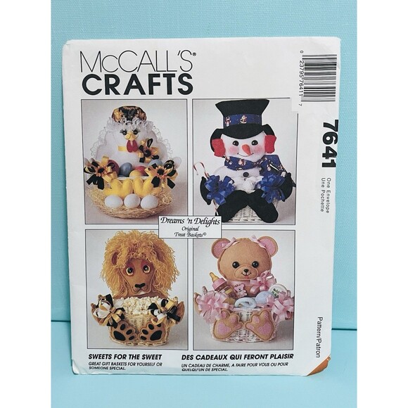 McCall's 7641 Dreams & Delights Treat Baskets SEASONAL, HOLIDAY UNCUT Pattern - Picture 1 of 5